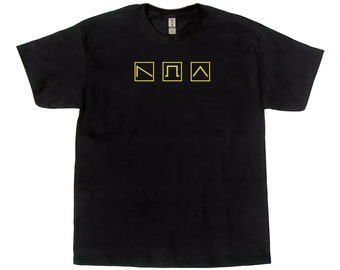 Welsh's Synthesizer Cookbook T-Shirt; Analog Oscillator Logo, Gildan Ultra Cotton 100% cotton t-shirt