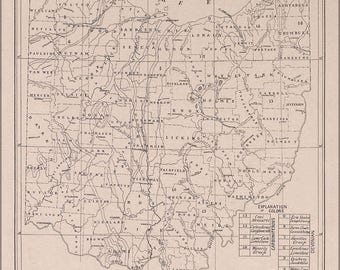 Poster, Many Sizes Available; 1892 Geological Map Of Ohio