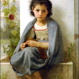 Poster, Many Sizes Available; Little Knitter William-Adolphe Bouguereau (1825-1905) - The Little Knitter (1882