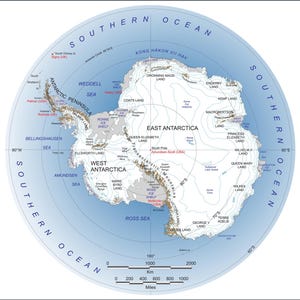 Poster, Many Sizes Available; Map of Antarctica p10