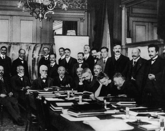 Poster, Many Sizes Available; first Solvay Conference 1911, Marie Curie, Henri Poincare, Rutherford, Einstein