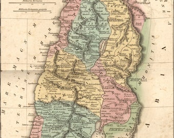 Poster, Many Sizes Available; Map Of Israel Palestine Holy Land In Antiquity 1826