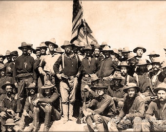 Poster, vele maten beschikbaar; Theodore Roosevelt en zijn Rough Riders On San Juan Hill P2