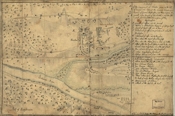 Poster Many Sizes Available Hessian Map Of 1776 Battle Of | Etsy
