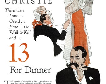 Poster, Many Sizes Available; early depiction of detective Hercule Poirot, from The American Magazine, March 1933