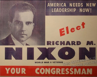 Poster, Many Sizes Available; Richard Nixon 1946 congressional campaign