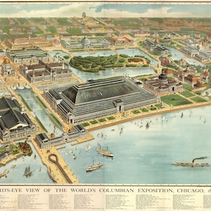 Poster, Many Sizes Available; Map Worlds Columbian Exposition Fair Chicago 1893