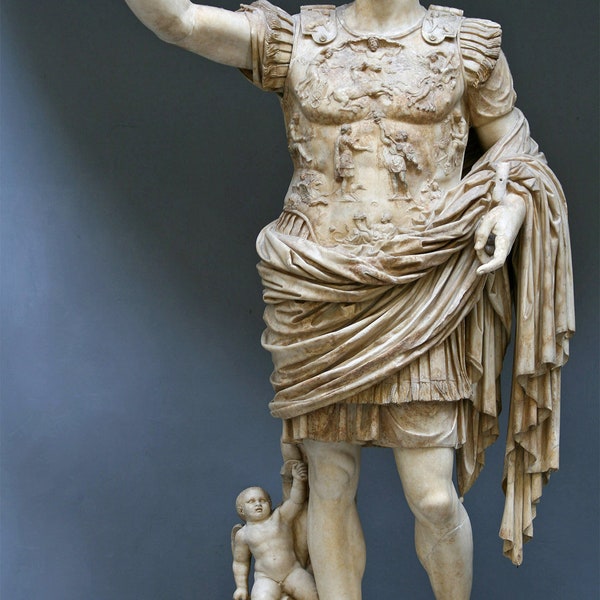 Poster, Many Sizes Available; Augustus of Prima Porta, 1st century AD, depicting Augustus, the first Roman emperor