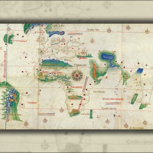 Poster, Many Sizes Available; Cantino planisphere, world map 1502