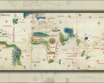 Poster, Many Sizes Available; Cantino planisphere, world map 1502
