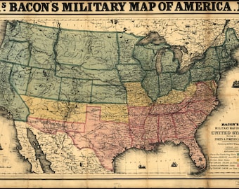Poster, Many Sizes Available; civil war map United States of america 1862
