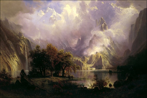 Poster, Many Sizes Available; Rocky Mountain Landscape by albert bierstadt 1870