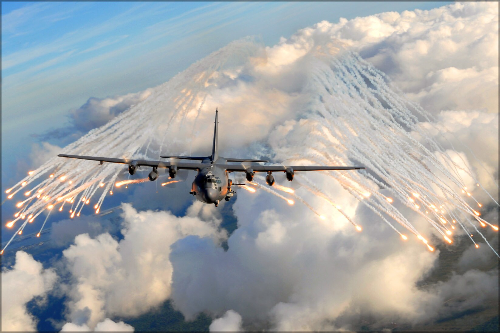 Poster, Many Sizes Available; an AC-130U Spooky Gunship C-130