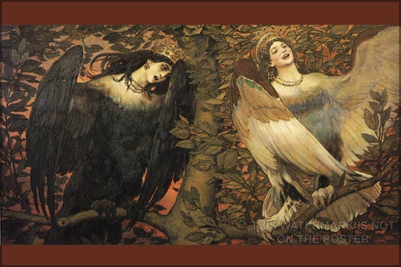 Poster Many Sizes Available Birds of Joy and Sorrow Sirin | Etsy