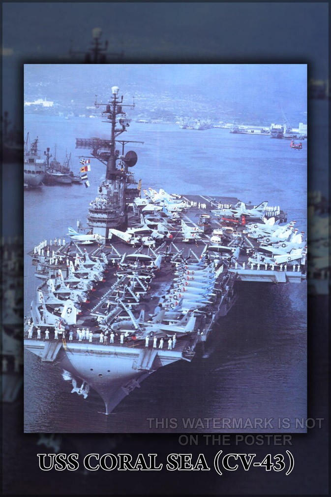 Uss Coral Sea Cv 43 - Etsy