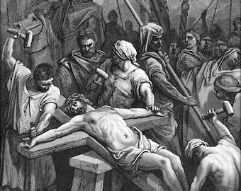 Poster, viele Größen erhältlich; Kreuzigung Jesu 1866 durch Gustave Dore