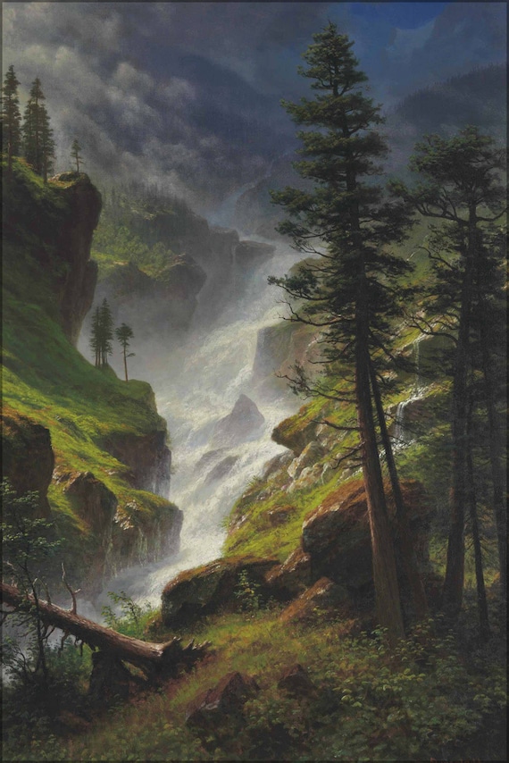 Poster, Many Sizes Available; Albert Bierstadt Rocky Mountain Waterfall 1898