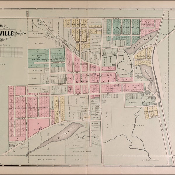 Map of Northville - Etsy UK