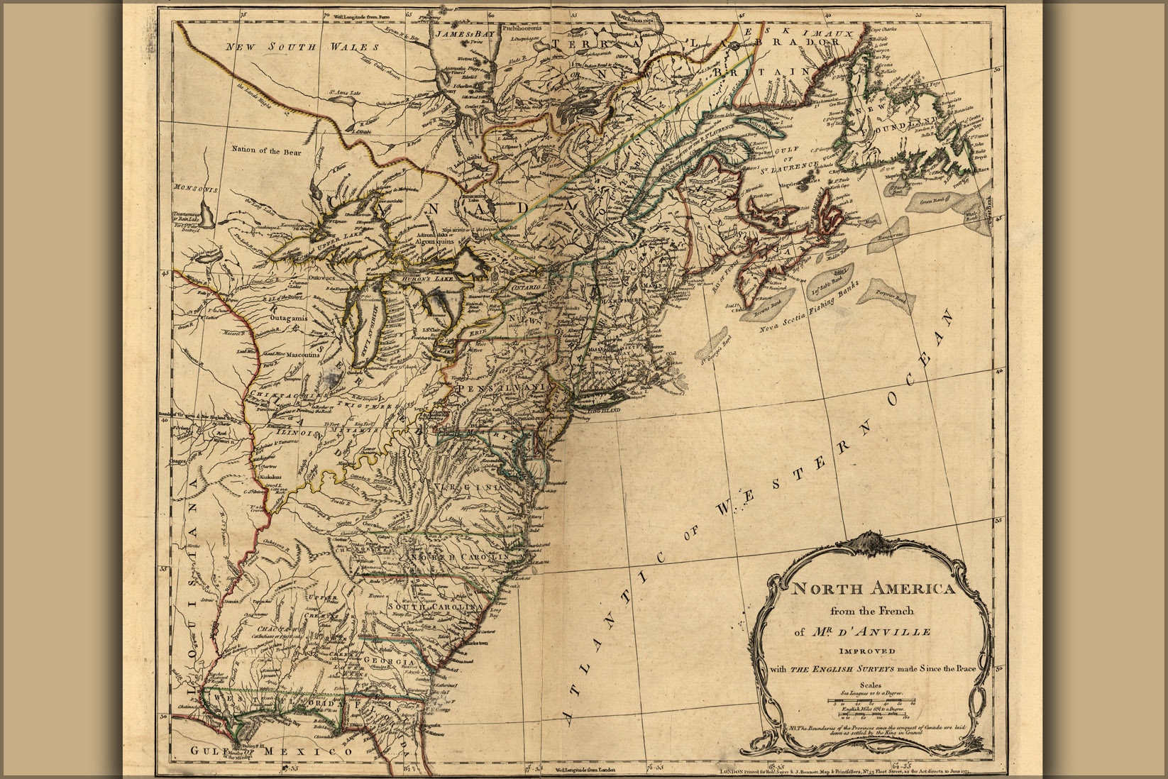 Mapa De Estados Unidos En 1775