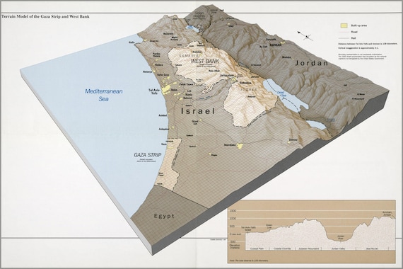 Many Sizes; Cia Map Of Israel 1988 Poster Many Sizes; Cia Map Of Israel 1988 Poster