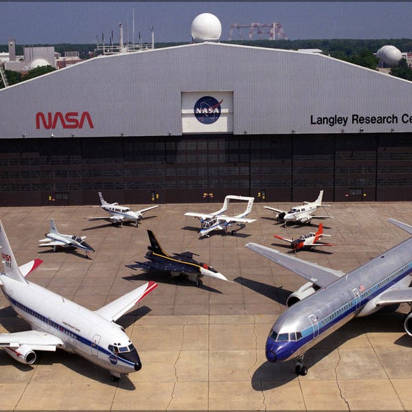 Poster, Many Sizes Available; Nasa Langley Research Center Aircraft, Hangar Building 1244 1994