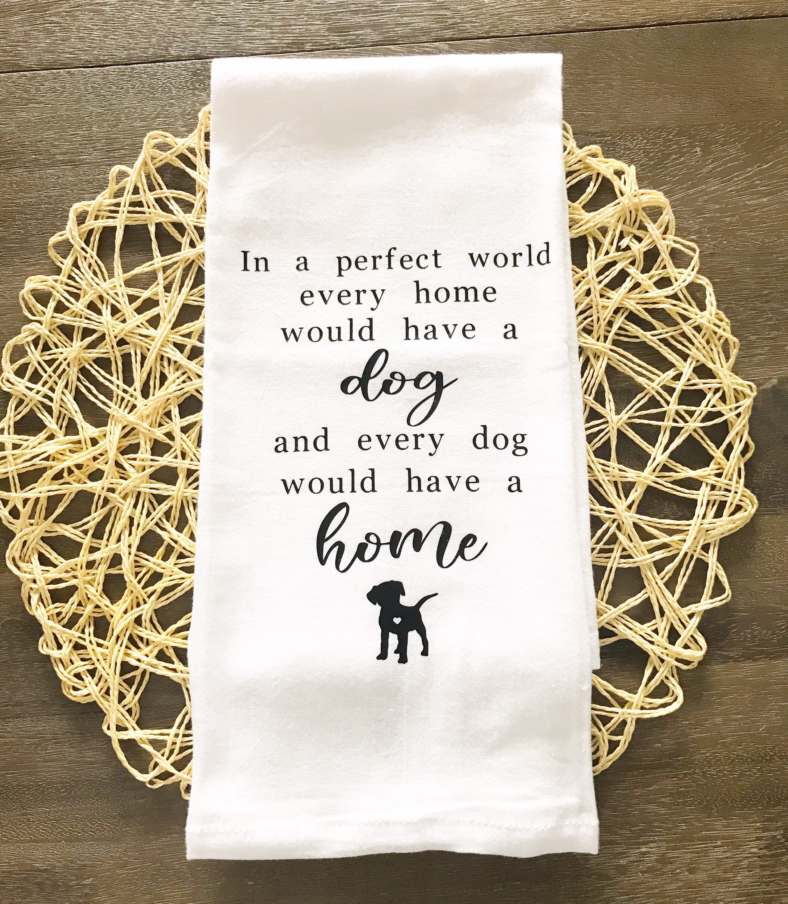 Dog Tea Towel Etsy