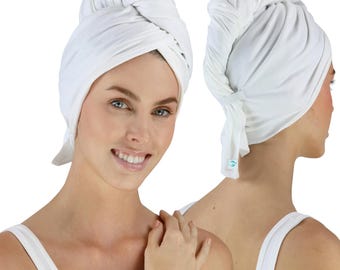 Hair RePear Short Hair Towel, 19" x 39", Premium Cotton, Smooth T-Shirt Feel, Absorbent Anti-Frizz Wrap for Curly, Wavy & Straight Hair