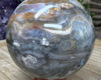 71mm Cosmic/ Sea Jasper Sphere- (497 grams)