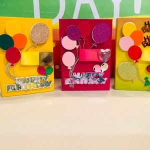 3D Birthday  Gift Card Holder, Gift Card Box, Gift Card , Gift Holder, Gift Box, Birthday Gift Card Holder,