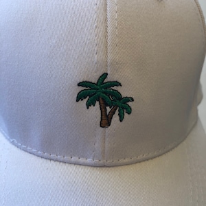 Palm Tree Embroidered Baseball Hat, Cute Palm Hat, Gift for Mom, Girlfriend Gift, Beach Hat, Tropical Hat