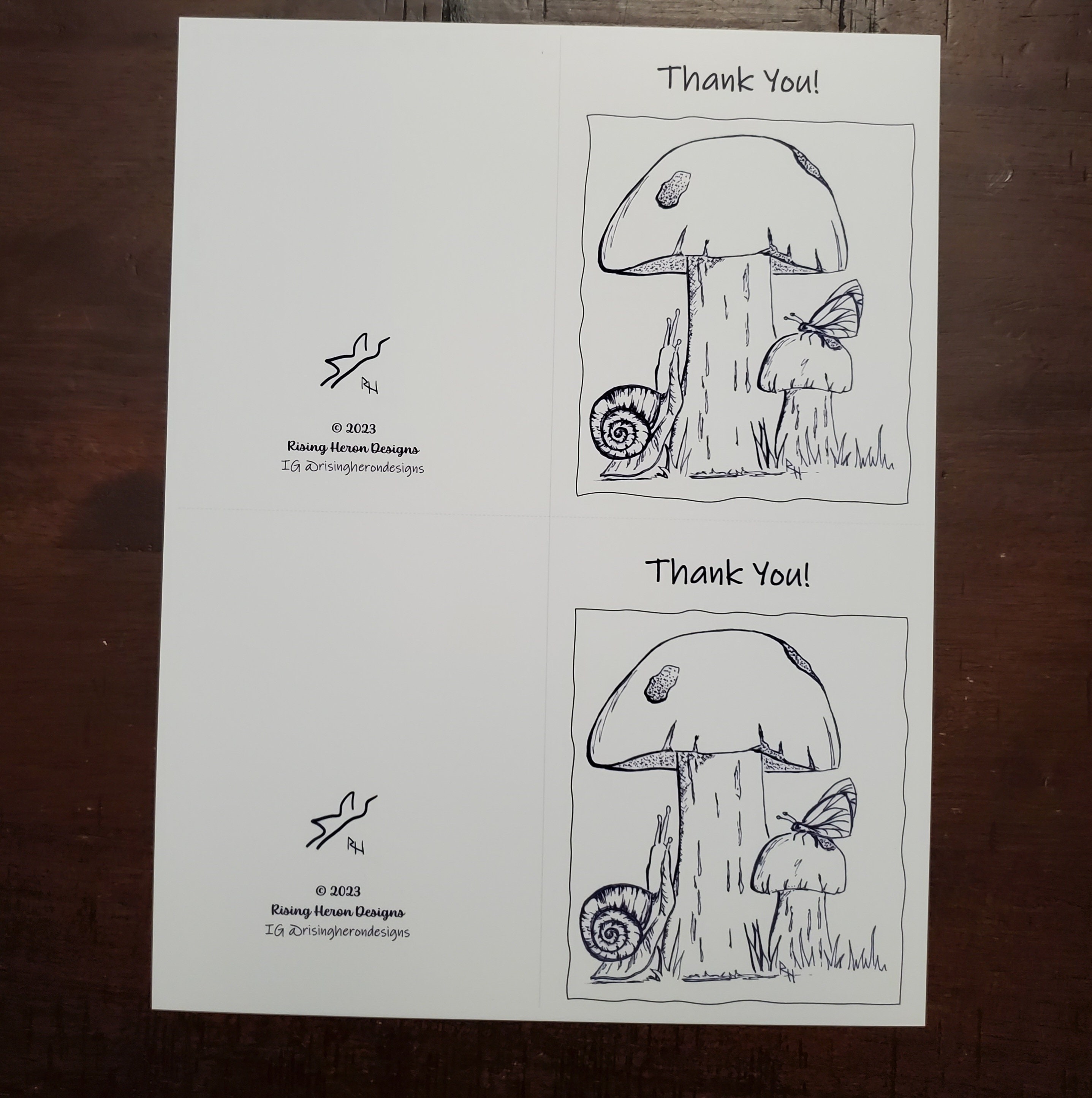 PRINTABLE Thank You Coloring Cards | Color Your Own Thank You Card ...
