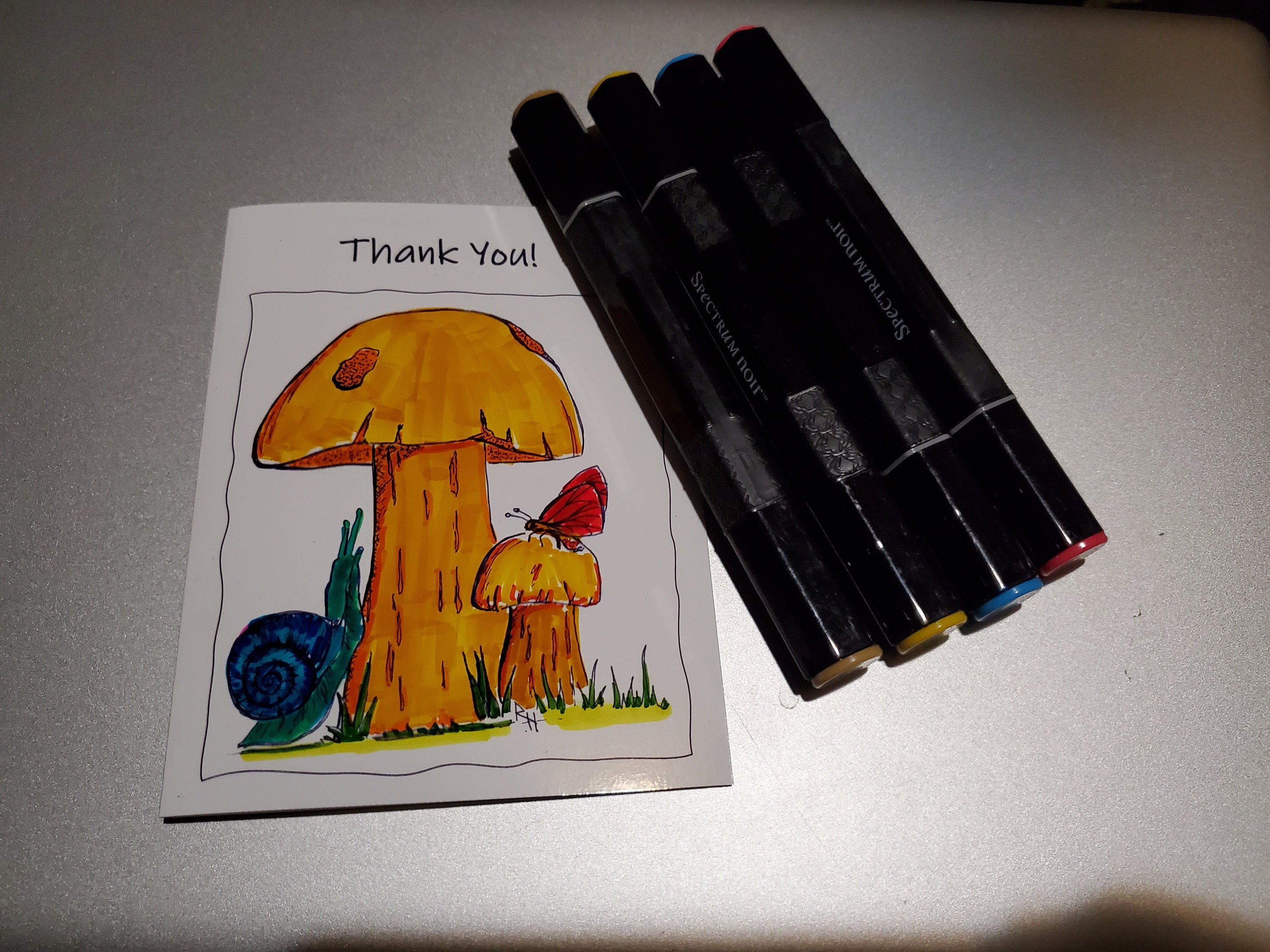 PRINTABLE Thank You Coloring Cards | Color Your Own Thank You Card ...