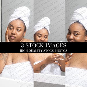 3 black and white beauty skin care  stock photos, bathroom stock photos, model stock photos