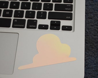 Toy Story vinyl laptop decal, toy story clouds, holographic vinyl decal, macbook decal, disney laptop decal, disney toy story