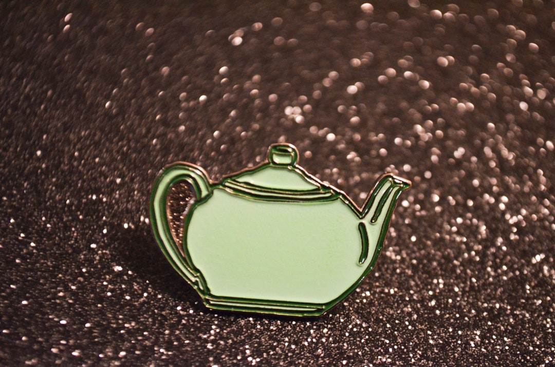 Pams Teapot, Pam Halpert, the Office, Jim and Pam, Green Teapot the Office, the Office Pin