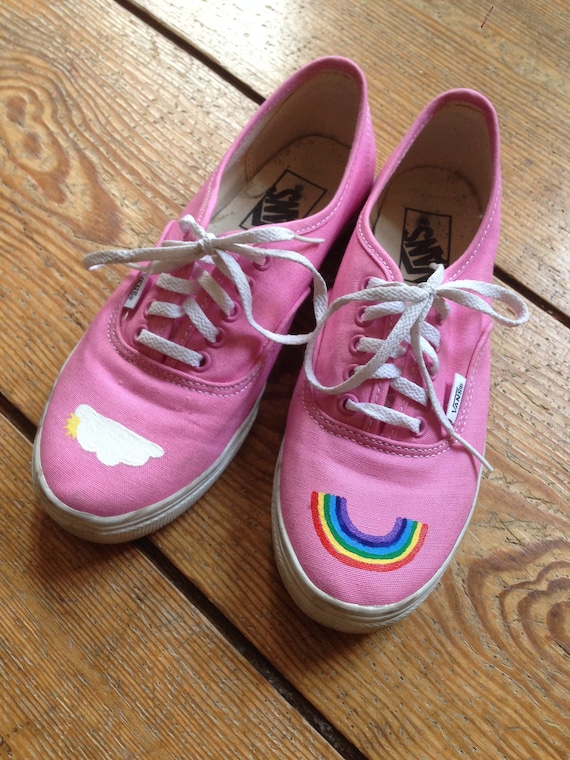 purple rainbow vans