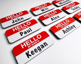 Hello My Name is Name Tag Badge for professional events, parties, or personal gatherings