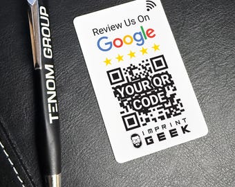 NFC Google Review Card | Tap to Leave a Review | Customized with your Logo & QR Code