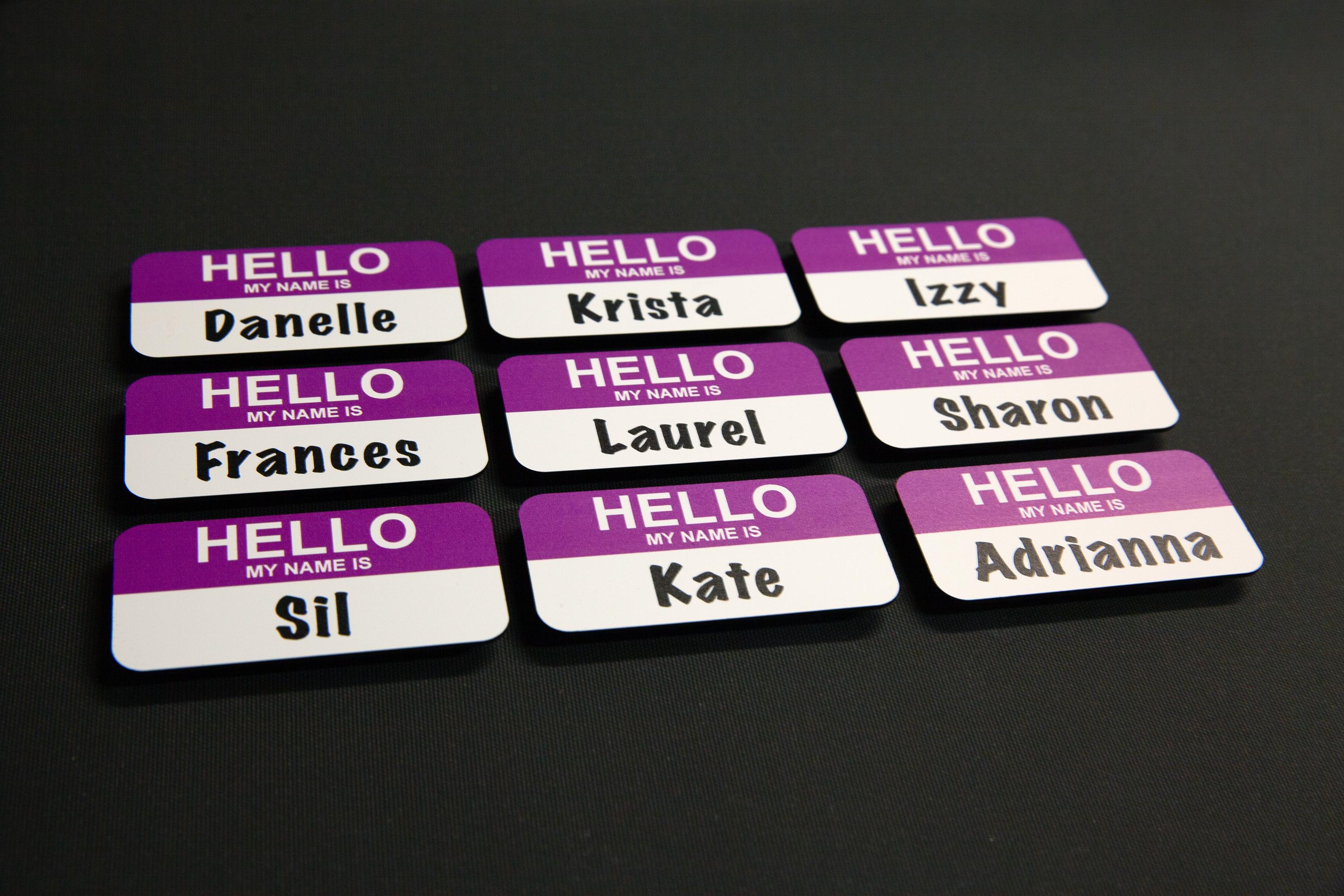 Hello My Name is Name Tag Badge for Professional Events, Parties