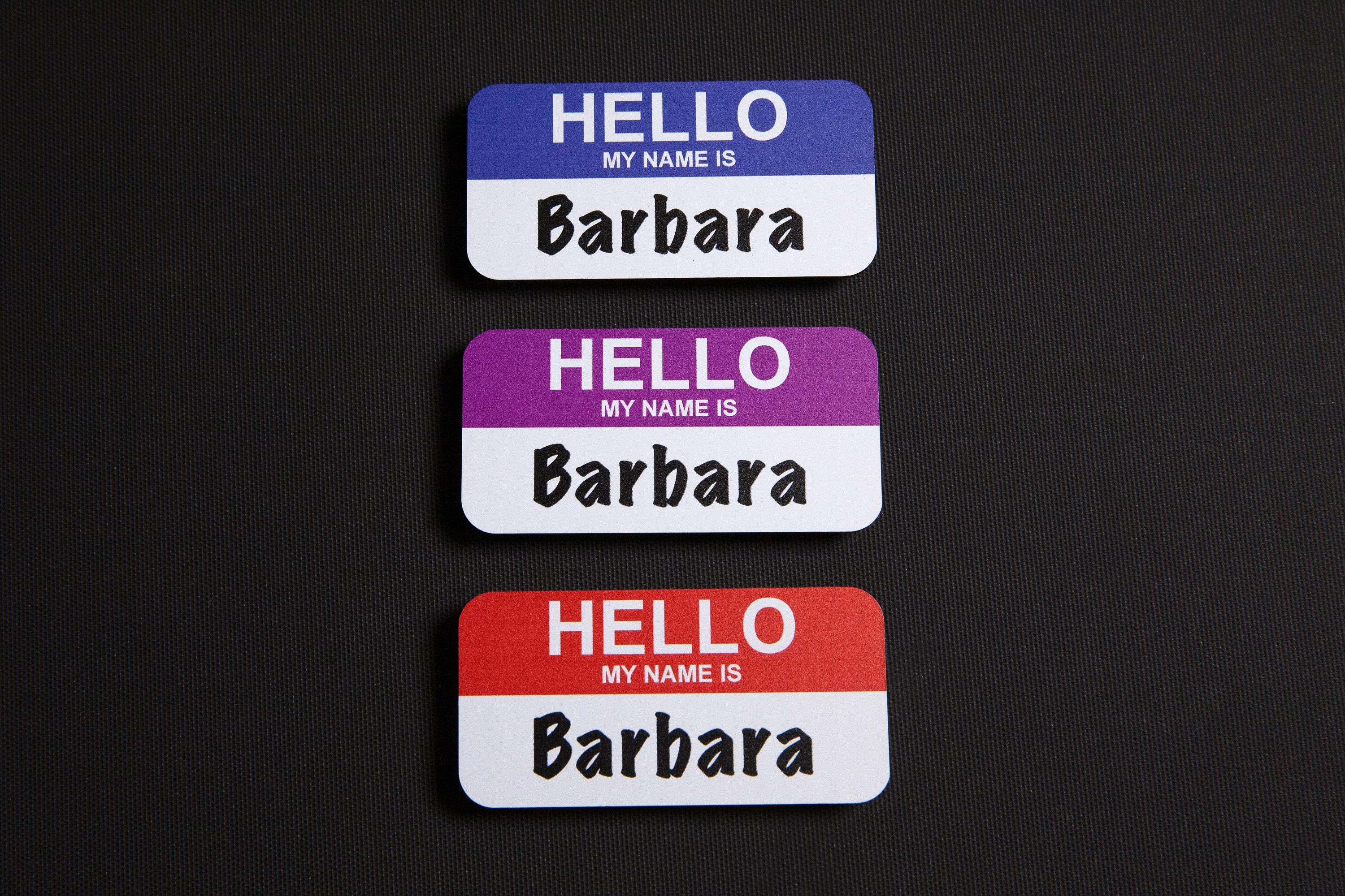 Hello My Name is Name Tag Badge for Professional Events, Parties