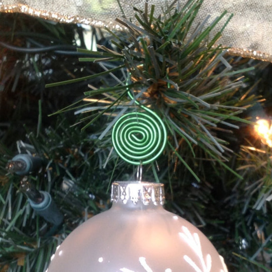 Green Christmas Ornament Hooks 1 Dozen Etsy