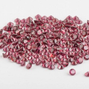 3mm Rhodolite Garnet Gemstones: Round Faceted Pink-Red Loose Gem Lot