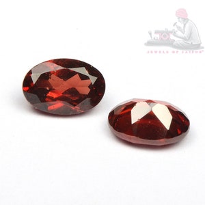 Natural Mozambique Red Garnet Calibrated Size 9x11mm Faceted Cut Oval Red Color Loose Gemstone Lot - Natural Garnet Gemstone
