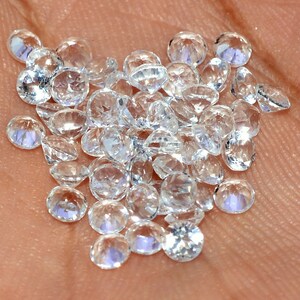 White Topaz Gemstone , 5mm Round Cut White Topaz Loose Gemstone , Natural White Topaz Round Cut Gemstone ,5mm Round Cut Topaz Gemstones