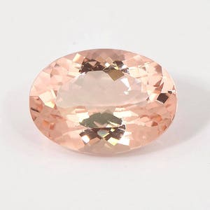 Natural Morganite 9x7mm Oval Faceted Cut Loose Gemstone - 9x7mm Oval Cut Natural Peach Morganite Gemstones - Pink Aqua Morganite stones