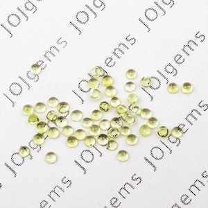 2mm Natural Green Peridot Gemstone - Round Cabochon Peridot Loose stones  - August Birthstone - Jewelry Making Stones - Wholesales Gemstones