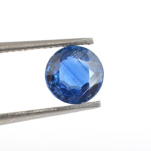 6mm Faceted Round Cut Blue Kyanite Loose Gemstone