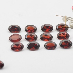Natural Red Garnet 5x3mm Oval Cut Loose Gemstone Lot - 5x3mm oval Faceted cut Red Garnet Loose Gemstone wholesale lots for Jewelry