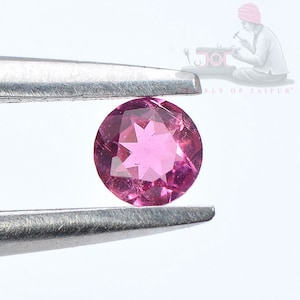 4mm Pink Tourmaline Gemstone: Faceted Round Cut, Jewelry Making (5-100 Pieces)