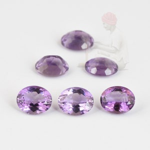 Natural Amethyst Calibrated Size 8x10mm Oval Faceted Cut Purple Color AA Quality Gemstone - Back Side Checkerboard Cut - February birthstone